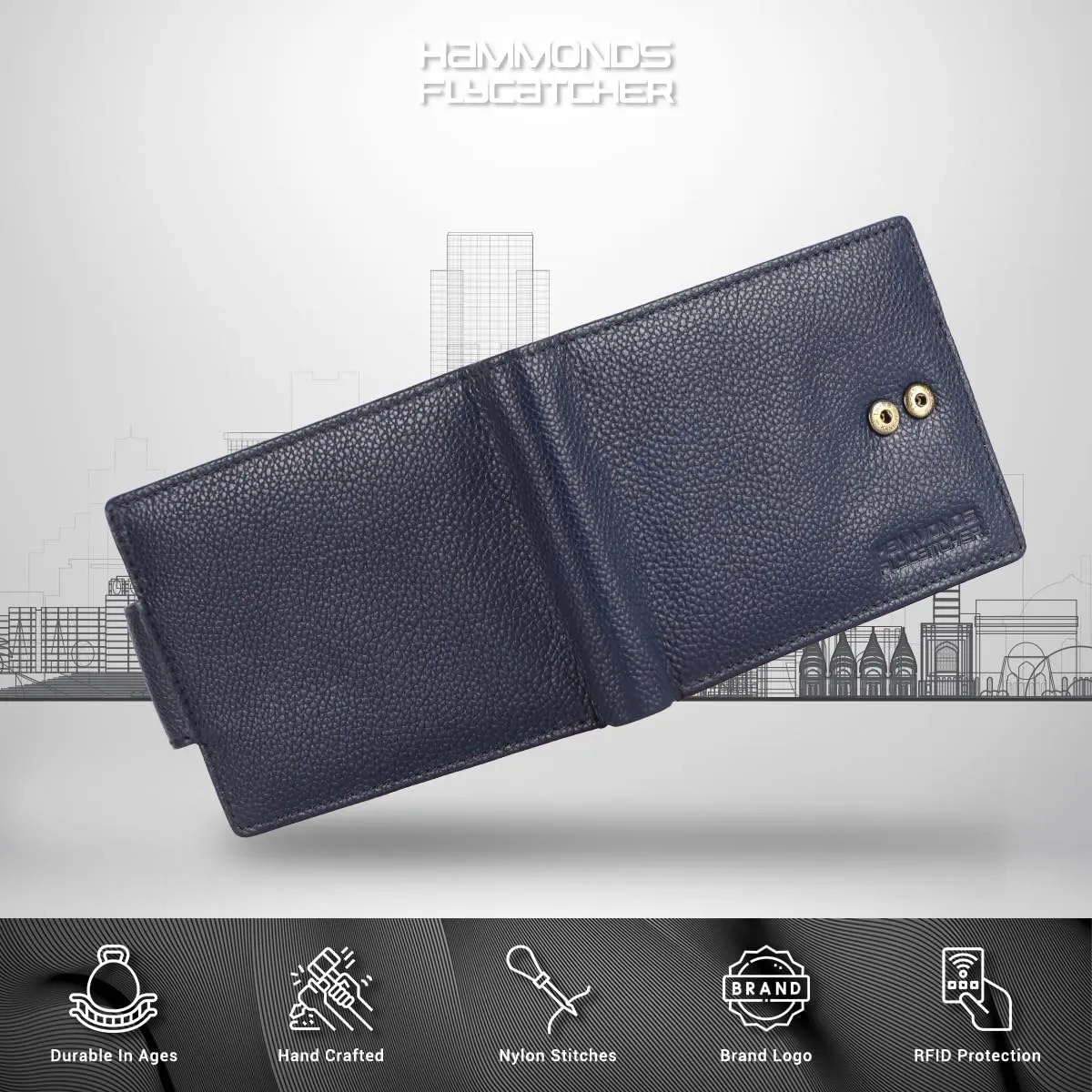 RFID Protected Genuine Leather Wallet for Mens - 7 Card Slots, Zipper Coin Pocket - Gift for Him on Any Occasion