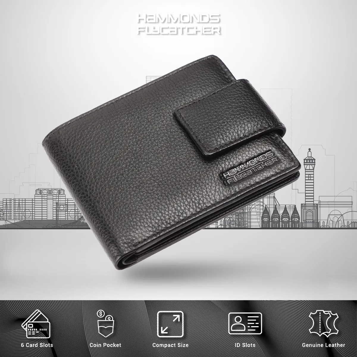 RFID Protected Genuine Leather Wallet for Mens - 7 Card Slots, Zipper Coin Pocket - Gift for Him on Any Occasion