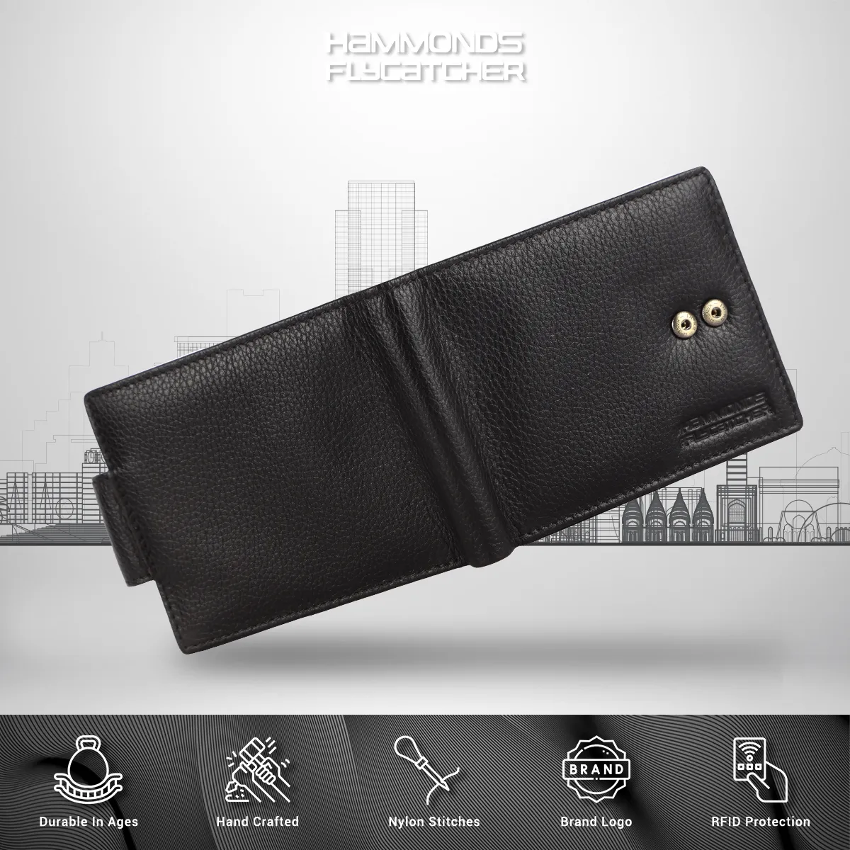 RFID Protected Genuine Leather Wallet for Mens - 7 Card Slots, Zipper Coin Pocket - Gift for Him on Any Occasion