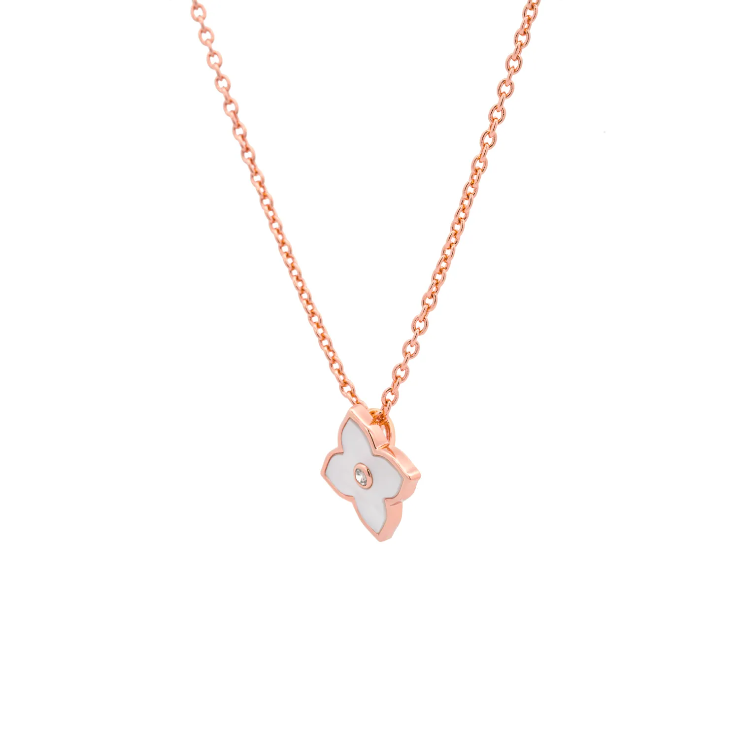 Rose Gold Casablanca Marguerite Necklace