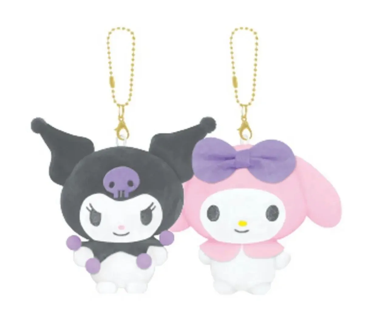 Sanrio Characters Pair Mini Plushie Mascot Strap