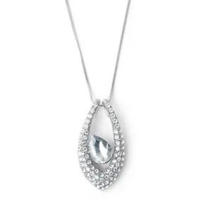 Silver Tone Oval Shaped Pendant