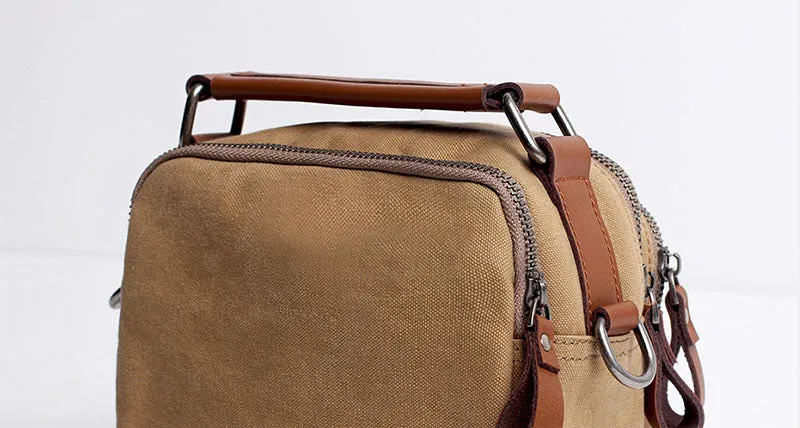 Small Ladies Canvas Crossbody Satchel Bag Shoulder Purse For Women