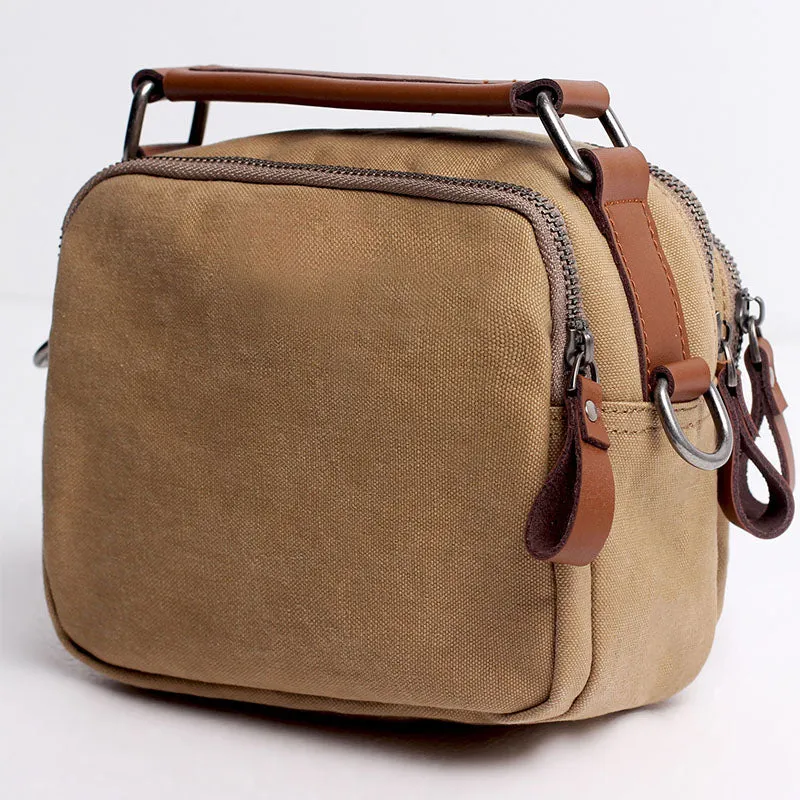 Small Ladies Canvas Crossbody Satchel Bag Shoulder Purse For Women