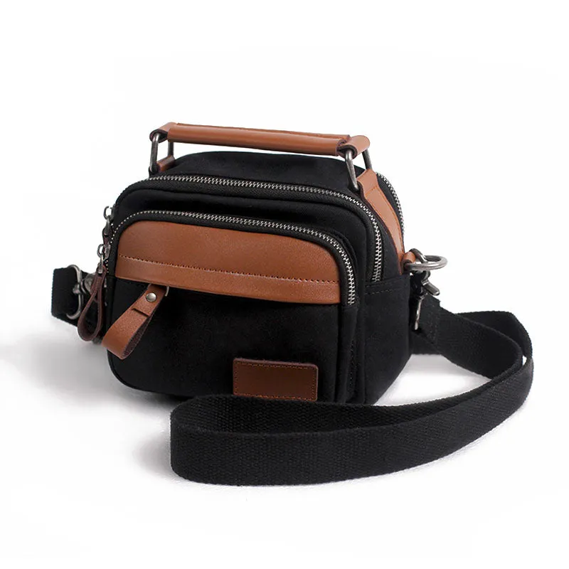 Small Ladies Canvas Crossbody Satchel Bag Shoulder Purse For Women
