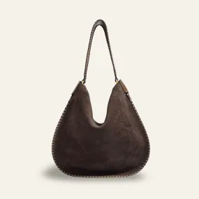 Suede Shoulder Bag - Coffee
