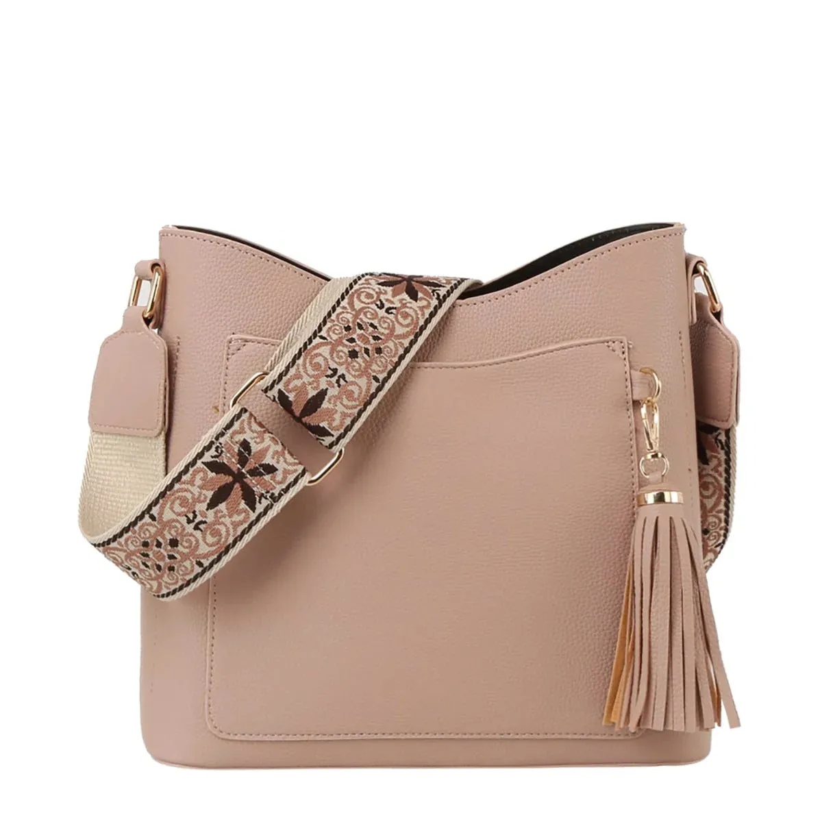 T Pocket Crossbody Hobo Bag