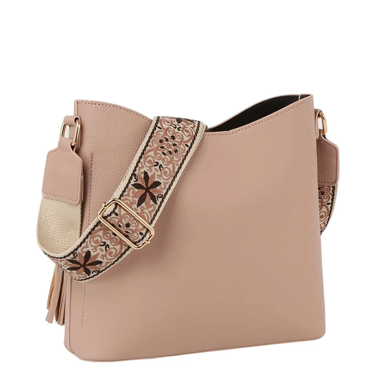 T Pocket Crossbody Hobo Bag