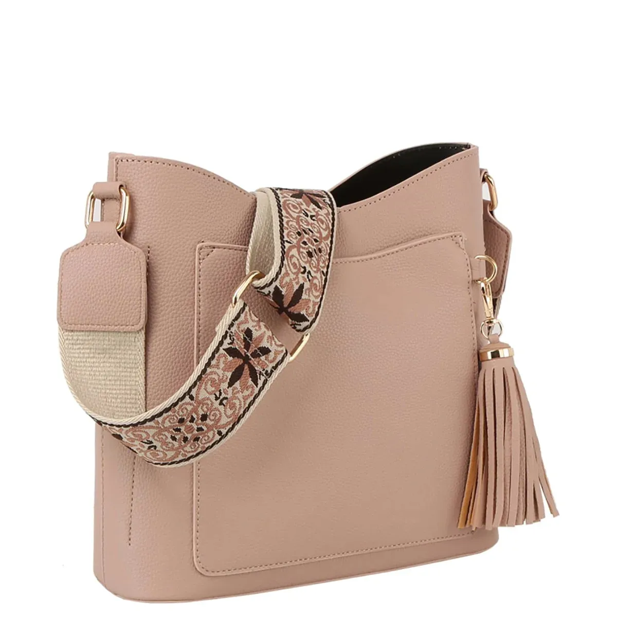 T Pocket Crossbody Hobo Bag