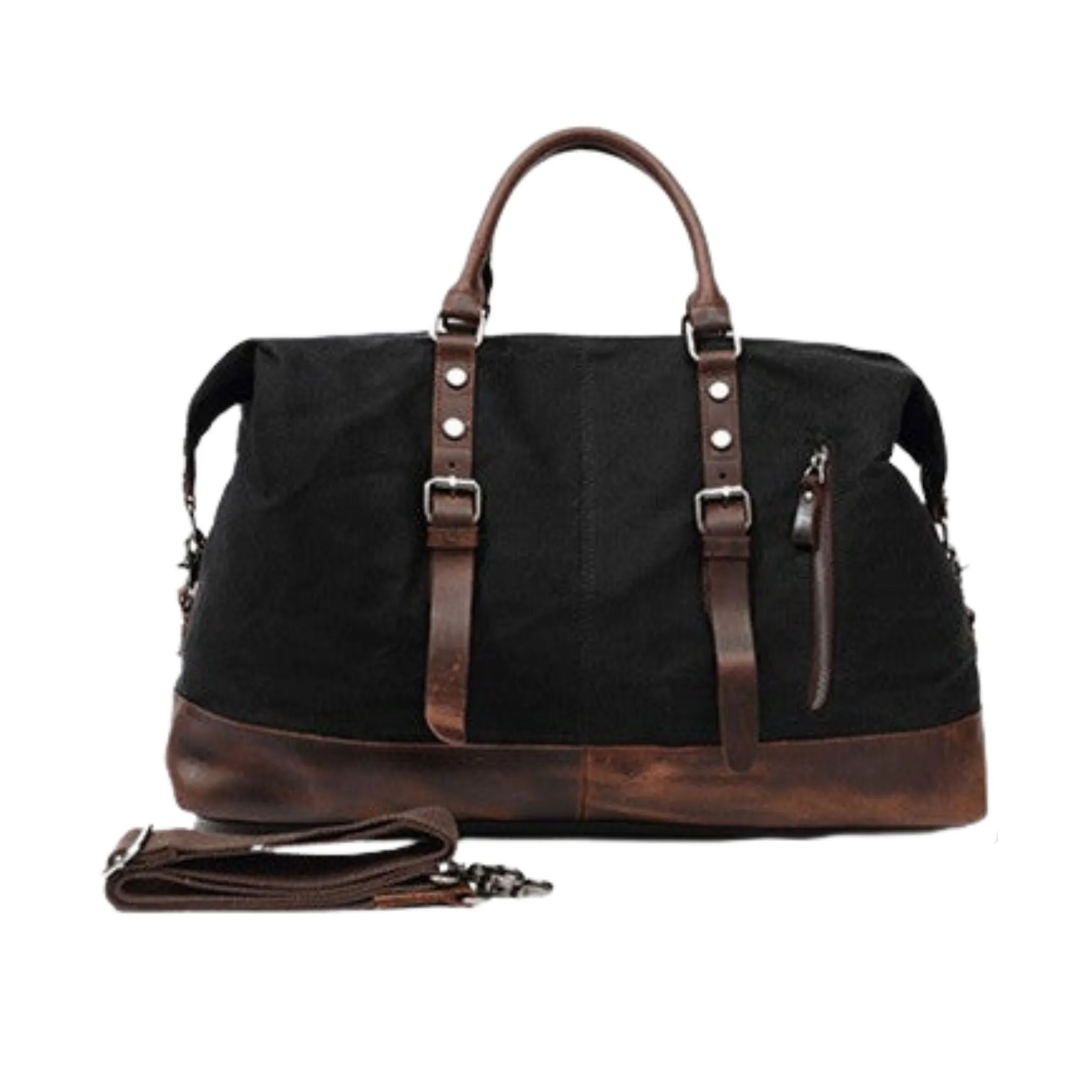 Waterproof Waxed Canvas Leather Travel Duffel Bag