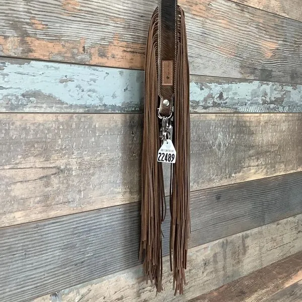 Western Mini Leather Fringe Strap 48" #22489