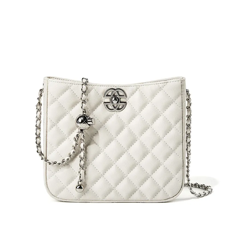 Women Fashion Cowhide Leather Chain Cross Body Bag