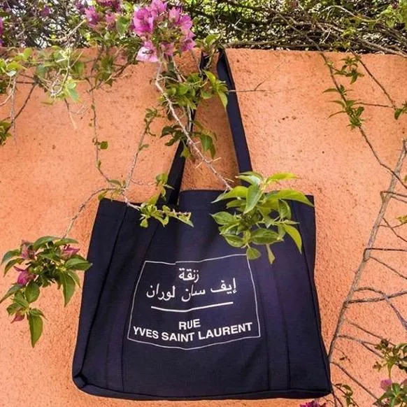 YSL Embroided Shopping Bag