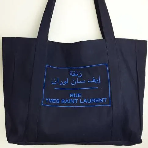 YSL Embroided Shopping Bag