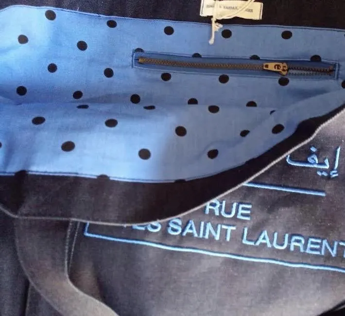 YSL Embroided Shopping Bag